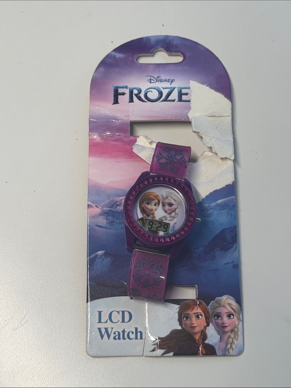 Disney Frozen Purple Kids Digital LCD Watch with Anna & Elsa